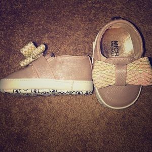 Rose Gold MK baby shoes